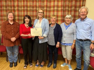 Volunteers recieving award